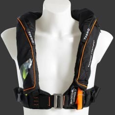 TeamO Ocean 275N Lifejacket with BackTow Technology - auto – Black with Orange Trim