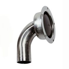 Stainless steel breather nipple diam. 16 mm. angled