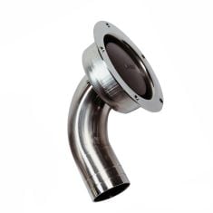 Stainless steel breather nipple diam. 38 mm. angled