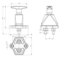 Battery main switch 600 Amp. with key(4500 A / 5 sec.) - IP67