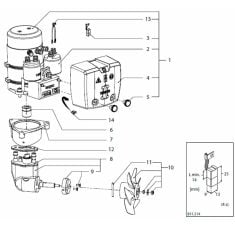 Vetus BOW3512D  spare Parts - motor identification 12216260 - manufactured 2014 - 2018 (tunnel Ø 150)