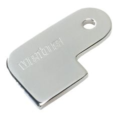 Key for stainless steel deck entries with slotted cover