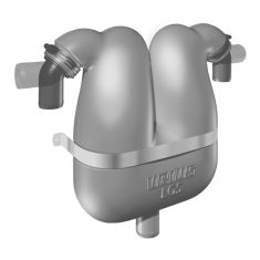 Ø45 mm - 7 liter -  Exhaust gas/water separator type LGS, with rotating connections