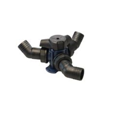 Plastic three-way valve (without hose connections)