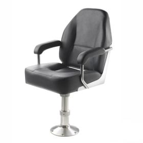 Master. High quality helm seat with armrests, dark blue