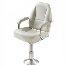 Master. High quality helm seat with armrests, white