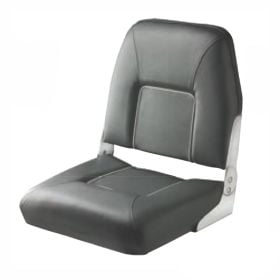 First Mate. Deluxe folding seat. Dark grey with light grey seams