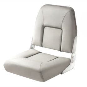 First Mate. Deluxe folding seat. Light grey with dark grey seams