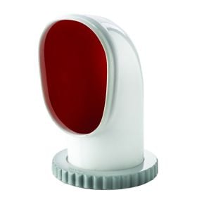 Cowl ventilator type Chinook, silicone with red interior, Ø 100 mm (incl. plastic deck ring and nut)