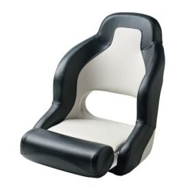 Pilot. Sporty Flip-Up seat with good lateral support, white with black