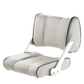 Ferry. Seat with adjustable backrest. White with dark blue seams